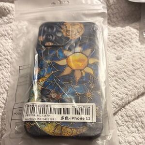 Sun and Moon iPhone 12 Case - Blue